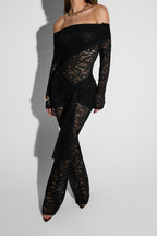 Hayleigh Kanten Jumpsuit Dames - Glamoureuze Off-the-shoulder Stijl