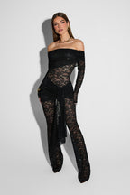 Hayleigh Kanten Jumpsuit Dames - Glamoureuze Off-the-shoulder Stijl