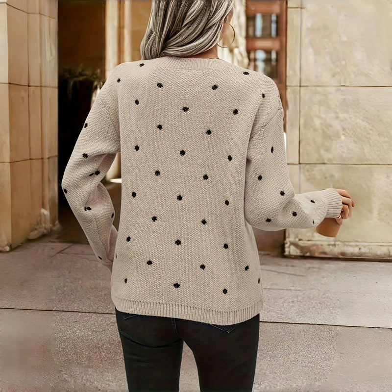 Gebreide Trui met Polkadotpatroon