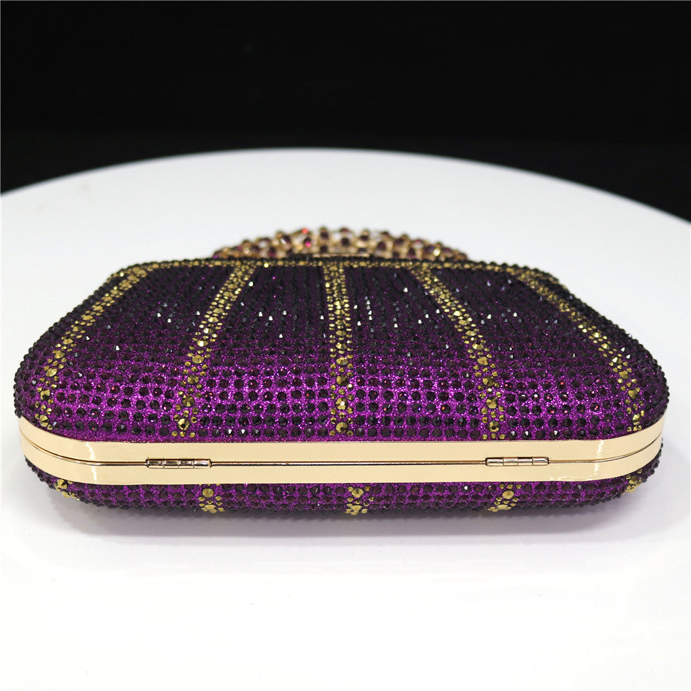 Glamoureuze met Strass Versierde Avondtas