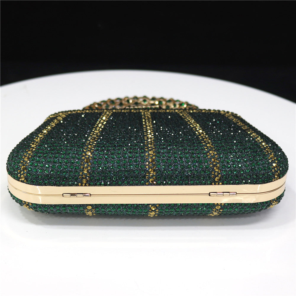 Glamoureuze met Strass Versierde Avondtas