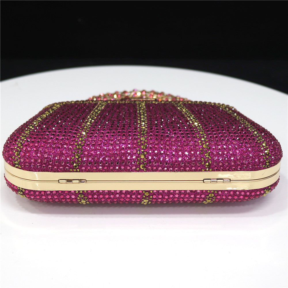 Glamoureuze met Strass Versierde Avondtas