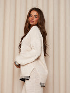 Gebreide Set met Streepdetail