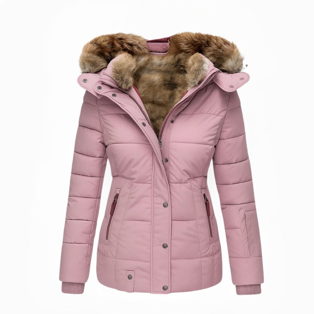 Modavo Lovie Dames Puffer Jas - Casual met Bontkraag