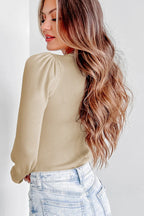 Gebreide Bodysuit met Pofmouw