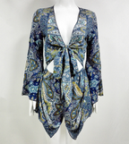 Spring and summer Amazon AliExpress new women's European and American leisure holiday wind print jumpsuit shorts