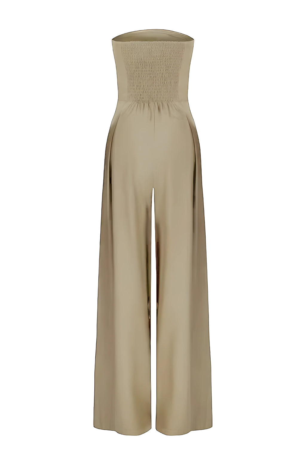Strapless Jumpsuit met Wijde Pijpen
