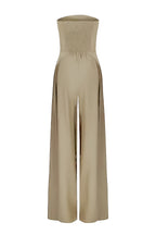 Strapless Jumpsuit met Wijde Pijpen