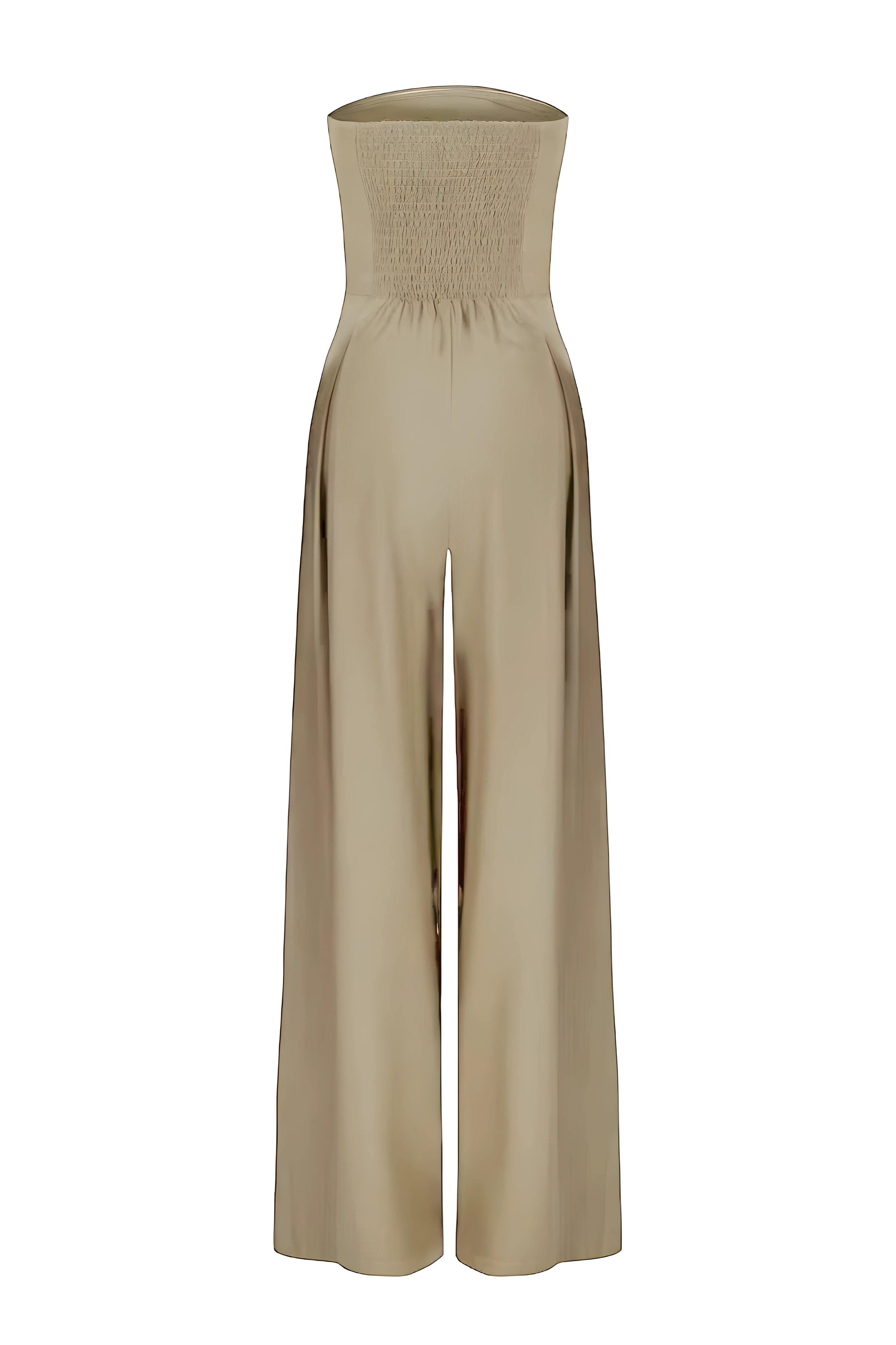 Polyester blend Eugenia Jumpsuit Dames - Chic Strapless Wijde Pijpen