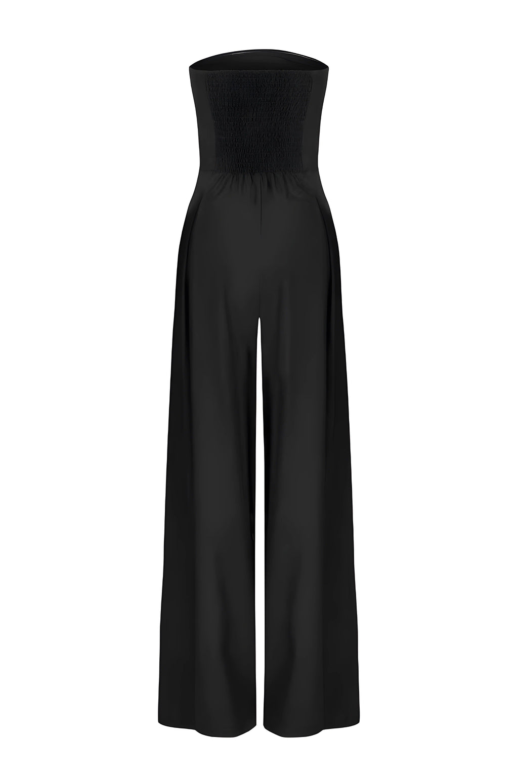 Strapless Jumpsuit met Wijde Pijpen