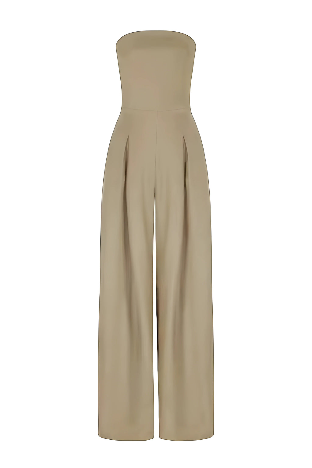Polyester blend Eugenia Jumpsuit Dames - Chic Strapless Wijde Pijpen