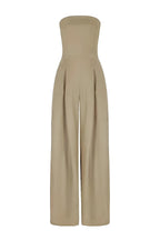 Polyester blend Eugenia Jumpsuit Dames - Chic Strapless Wijde Pijpen