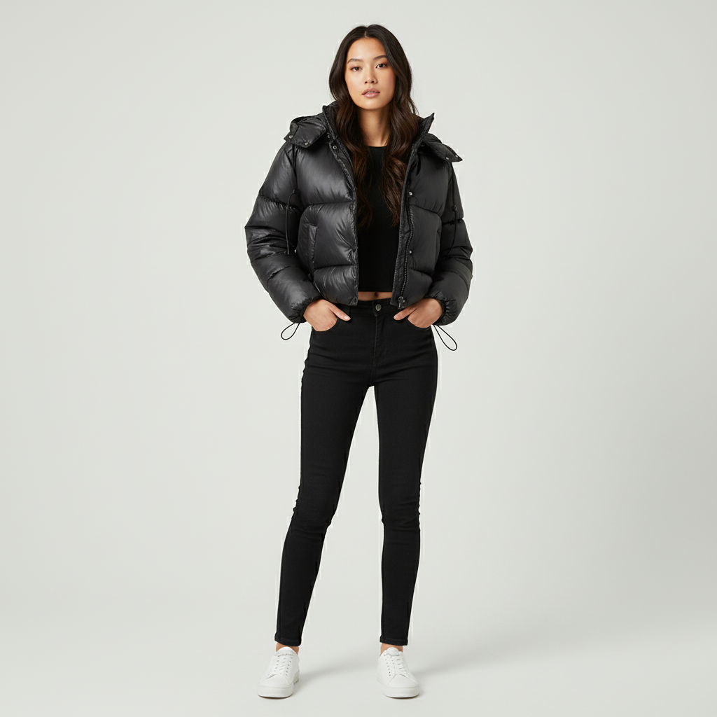 Lamya Pufferjas Dames - Casual Gequilt met Capuchon