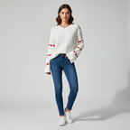 Geborduurd Hartjespatroon Trui