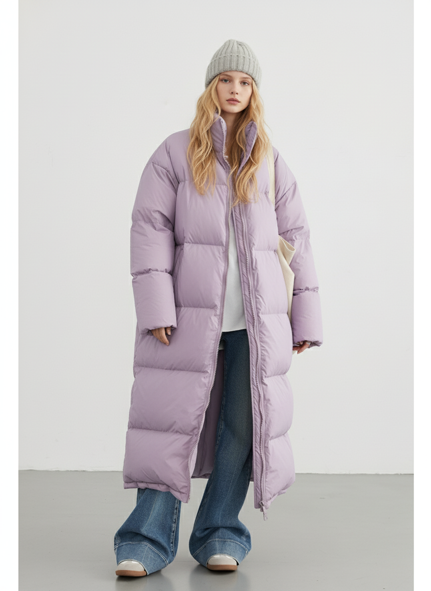 Lillian Polyester Puffer Coat Dames - Streetwear Extra lang