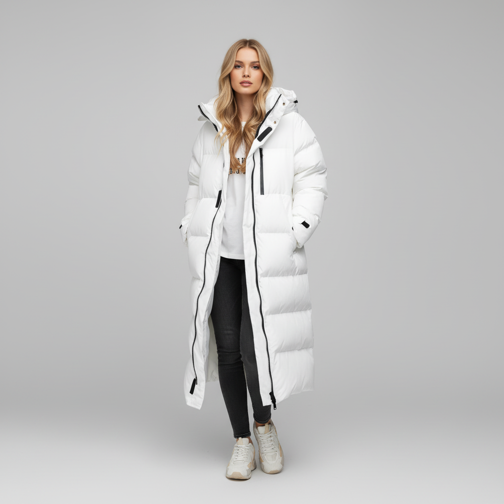 Lucille Puffer Coat Dames - Eigentijds Maxi Gewatteerd