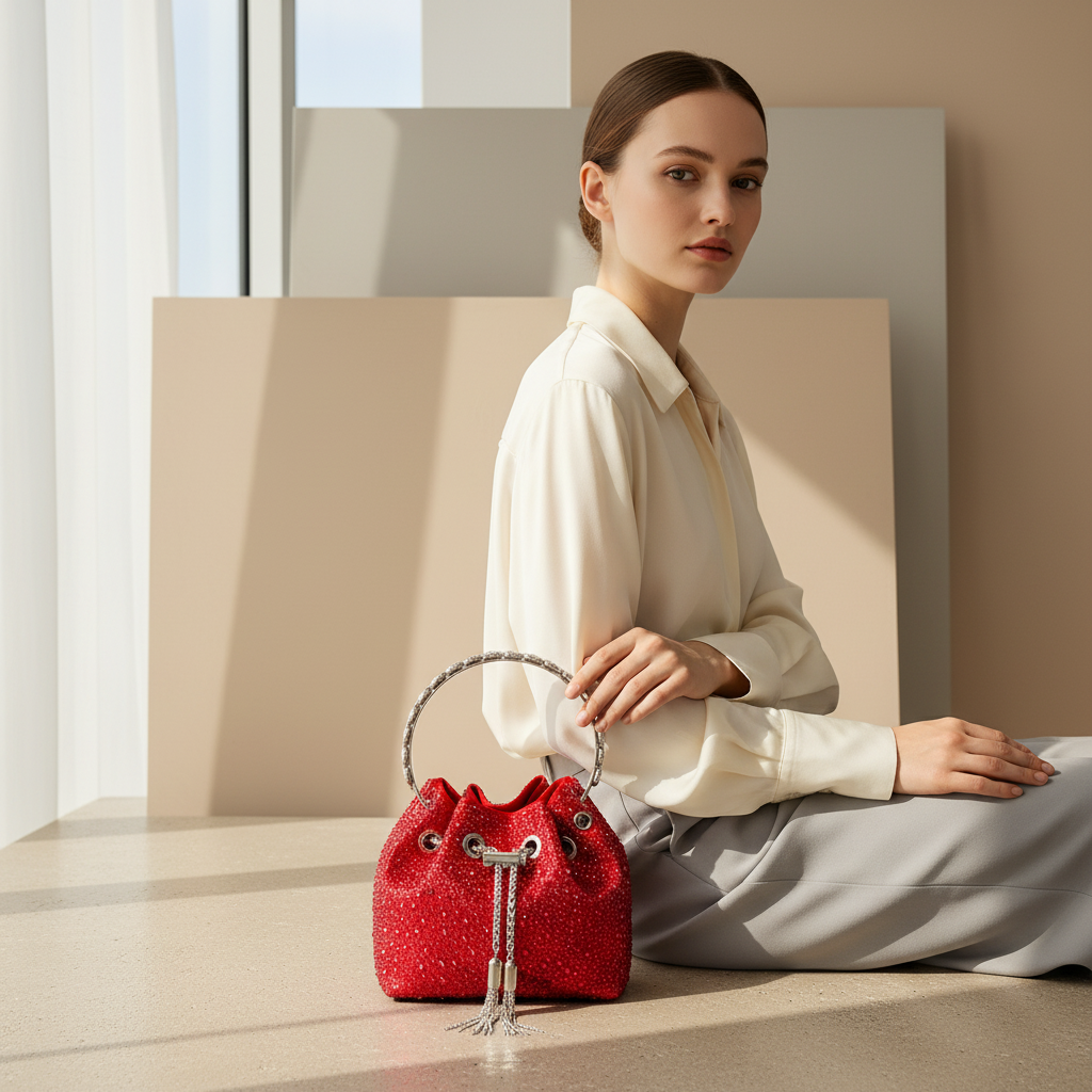 Kristal Avondtas met Cirkelhandvat