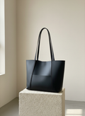 Faux Leren Tote Bag met Groot Voorvak