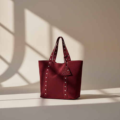 Casual Chique Metallic Stud Tote Bag