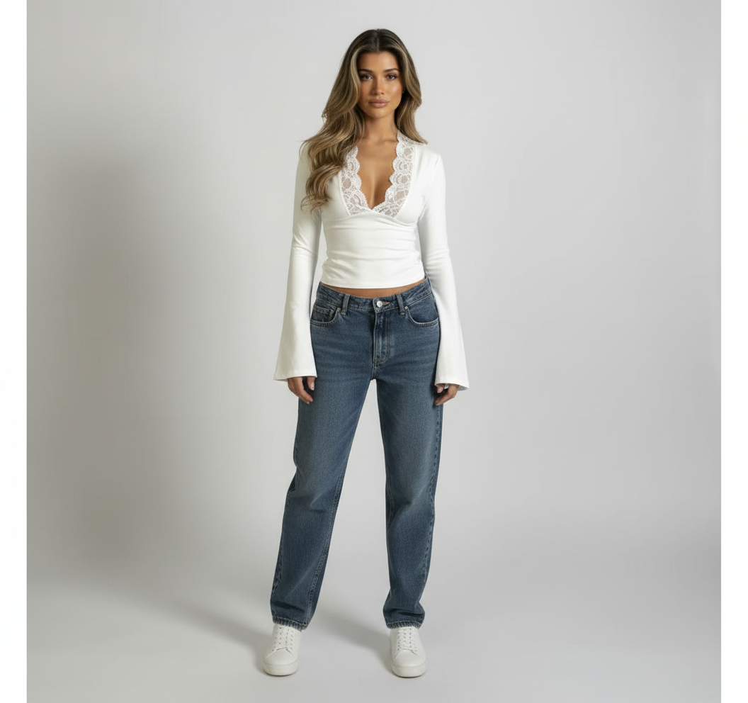 Ribbed Knit Crop Top Dames - Contemporary Chic Miranda Top