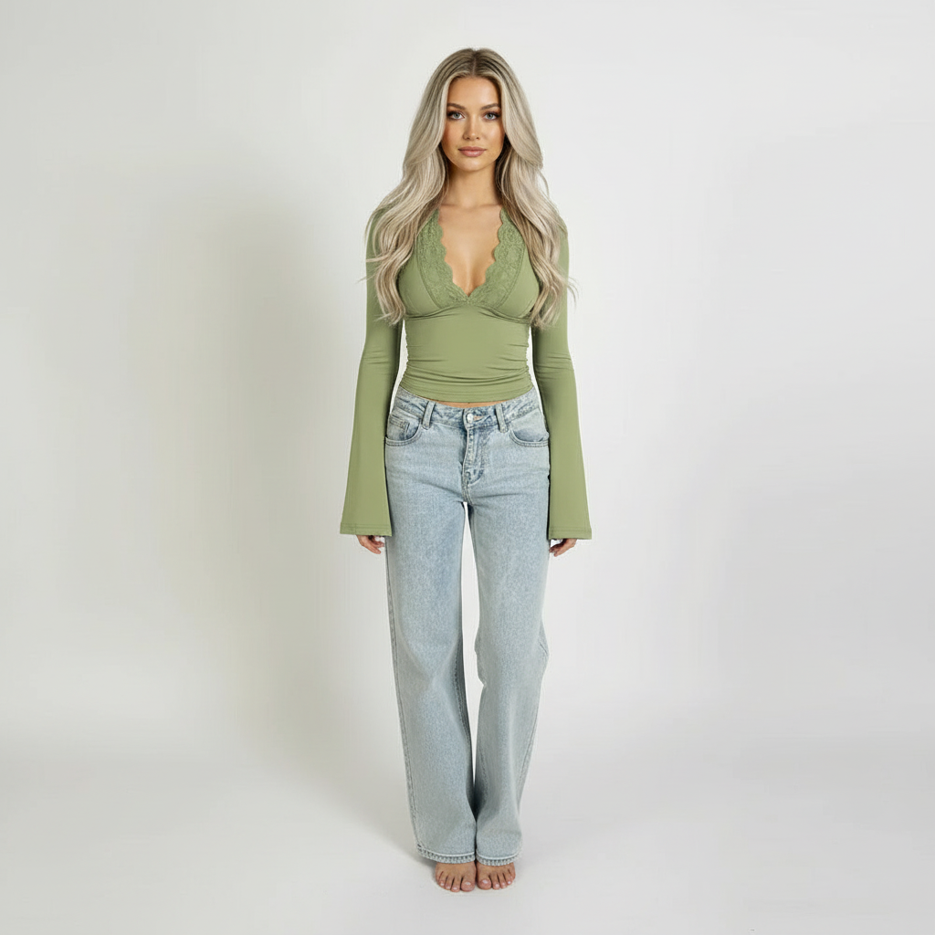 Ribbed Knit Crop Top Dames - Contemporary Chic Miranda Top