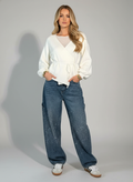 Myrtis Dames Jeans - Glamoureuze Strass Denim