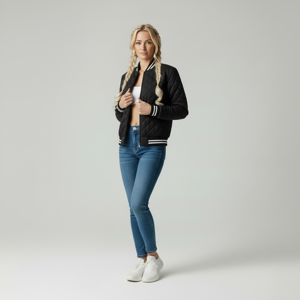 Shea - Dames Bomberjack met Diamond Quilting