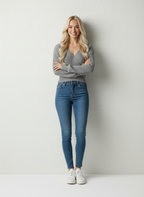 Lovina - Gebreide Dames Trui met Wikkelontwerp