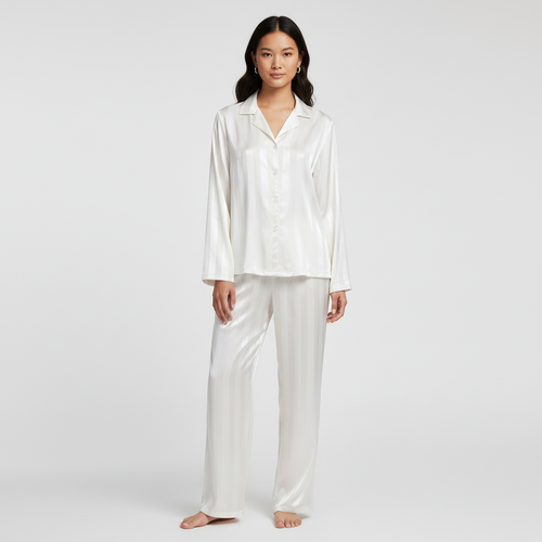 Arya Pyjamaset - Satijnachtig met Verticale Streep