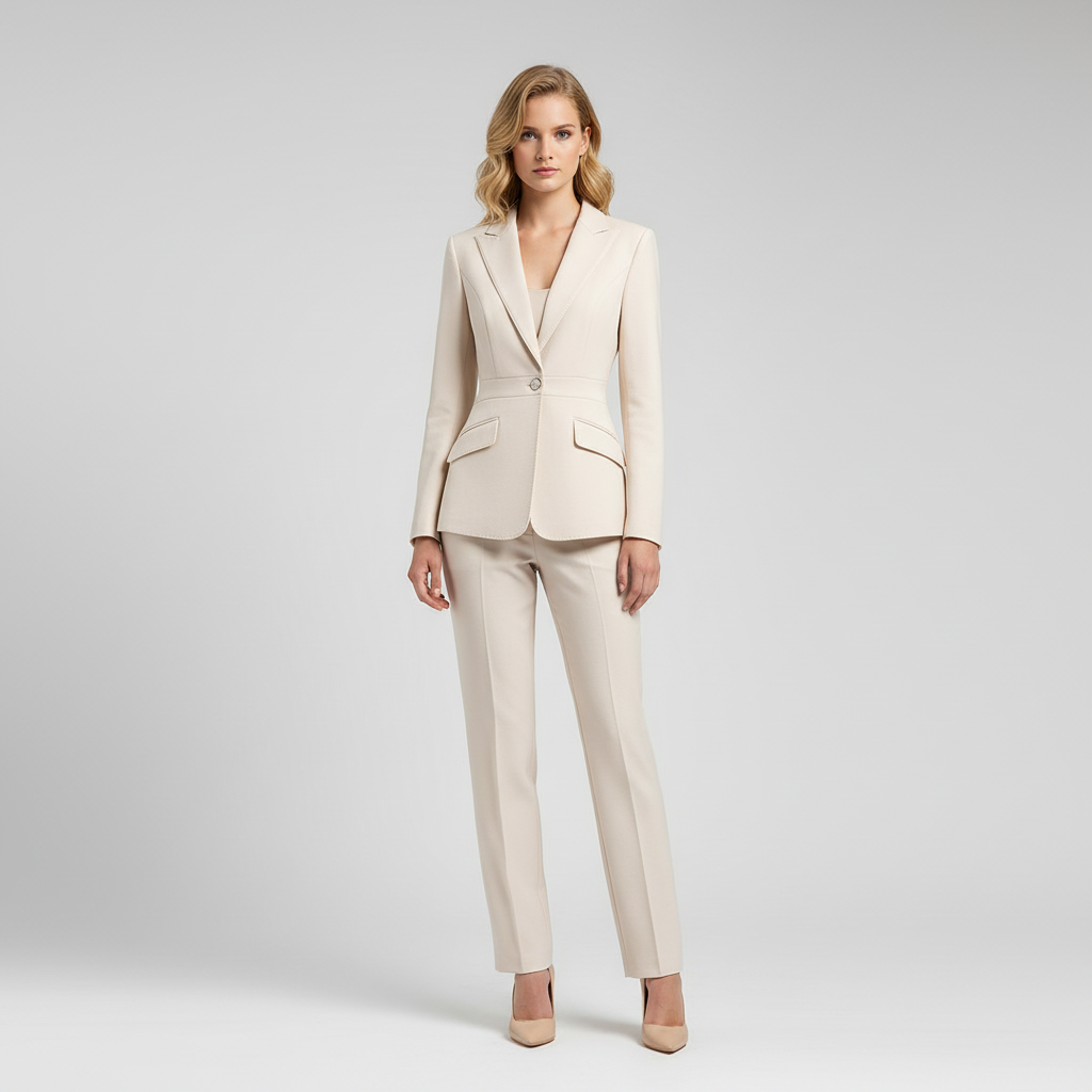 De Zakenvrouw - Getailleerd Dames Blazer & Broek Pak