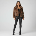 Era Faux Fur Jas voor Dames - Stijlvolle Panterprint