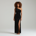 Glinsterende Elegantie - One-Shoulder Pailletten Jurk