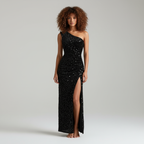 Glinsterende Elegantie - One-Shoulder Pailletten Jurk