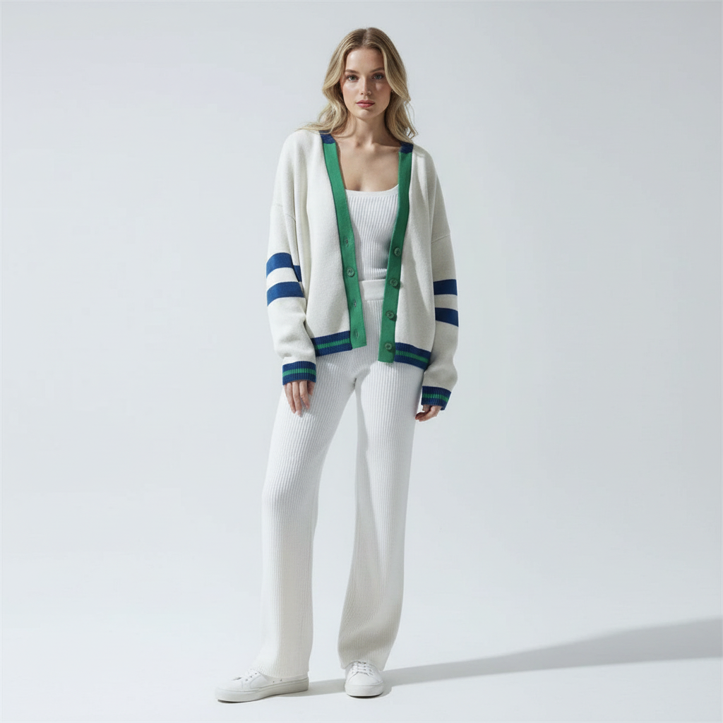 Tammy - Gebreid Damesvest met Strepen