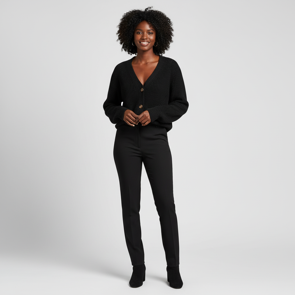 Illiana Gebreide Cardigan voor Dames - Contemporary Balloonmouwen