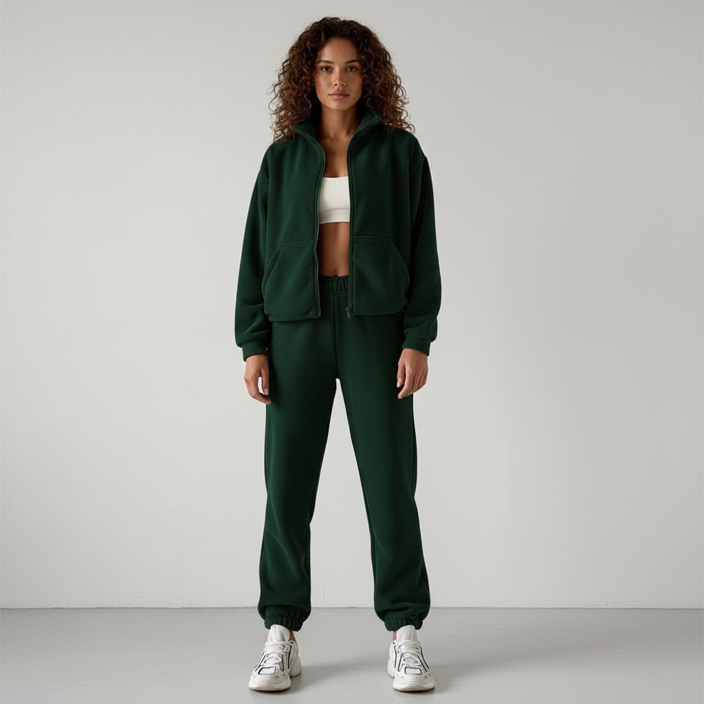 Fleece Comfort Set met Rits