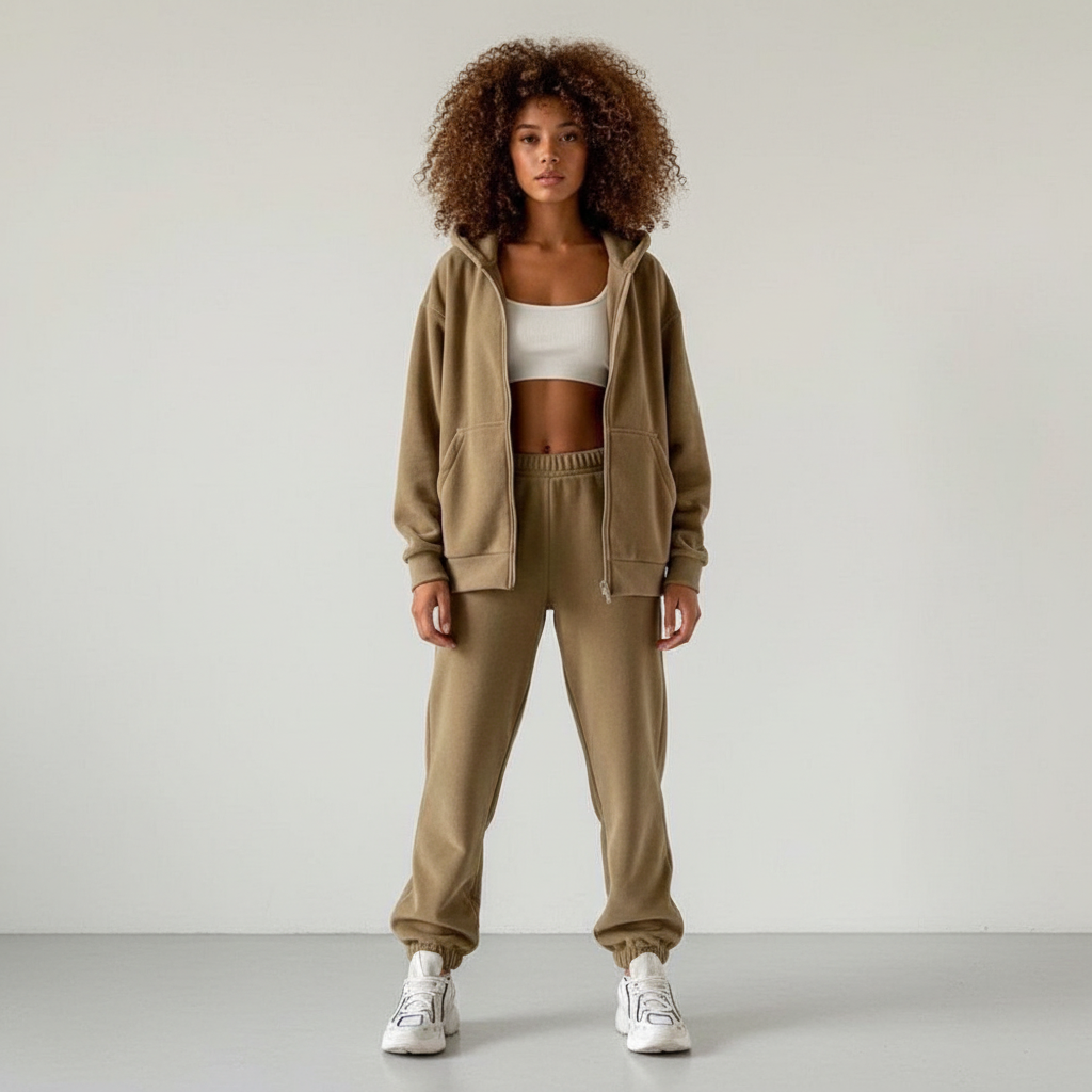 Fleece Comfort Set met Rits