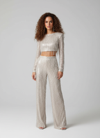 Pailletten Fringe Tweedelige Set