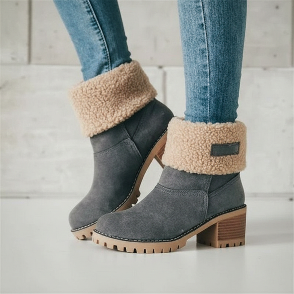 Imani Suede Dames Boots - Casual met Faux Fur Voering