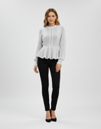 Peplum Trui met Kabeldetail