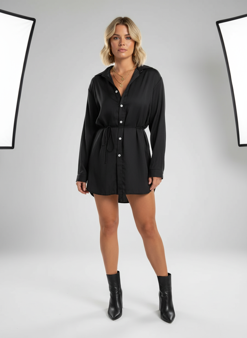 Shirtdress met Trekkoord Taille