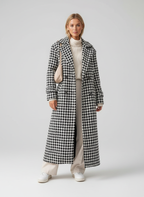 Jennyfer Wolmix Dames Jas - Klassieke Houndstooth Trench