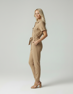 Urban Chic - Moderne Vrouwen Utility Jumpsuit met Ceintuur