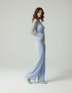 Greta - Dames Pailletten & Veren Avond Jumpsuit