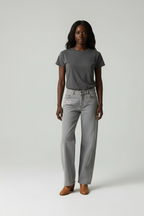 Relaxed Chic - Dames Wijde Pijpen Denim Jeans