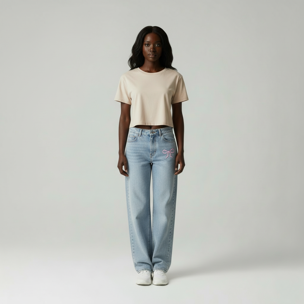 Relaxed Chic - Dames Wijde Pijpen Denim Jeans