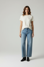 Luna - Dames Wijde Pijpen Denim Jeans