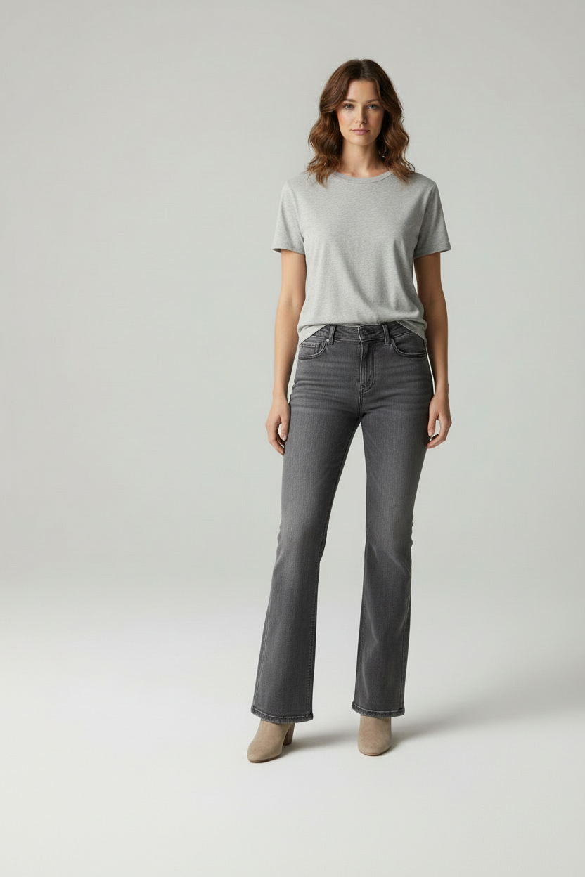 Luna - Dames Wijde Pijpen Denim Jeans