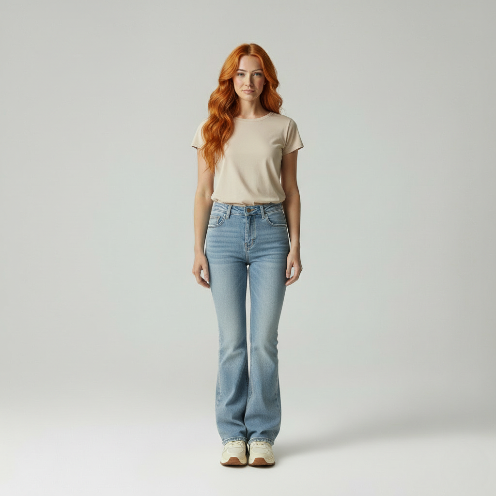 Retro Flair - Dames Flare Jeans met Hoge Taille