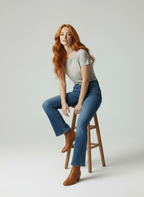 Retro Flair - Dames Flare Jeans met Hoge Taille